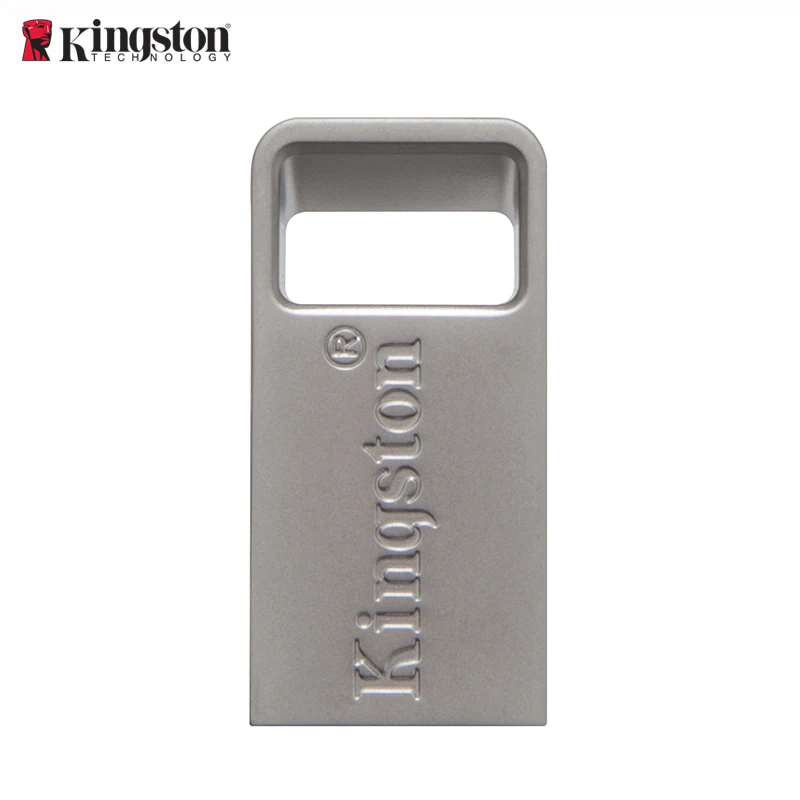 KINGSTON Original mini usb flash 128GB Stylish metal pen drive USB 3.1 Gen 1 (USB 3.0) 16GB 32GB usb stick Silver Ultra-small