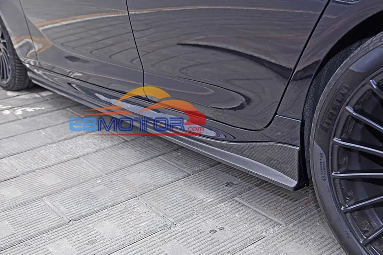 3D Style Real Carbon Fiber Side Skirts 2 Pcs For BMW F06 640i   650i M6 Grand Coupe M-Sport package 2013UP
