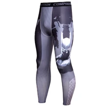 Крутые Мужские штаны с 3D принтом в стиле аниме, модные мужские Штаны для бега, бодибилдинга, фитнеса, тренировок, мягкие леггинсы, ММА, мужские компрессионные штаны