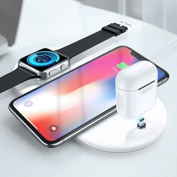 

Fast Charge Wireless Charger For iPhone X Xr XS Max Watch For AirPods Mobile Phone QI Wireless Charger For Samsung