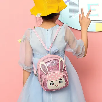 

Kid Baby Girls' Sequins Backpack Bunny Cartoons Shoulder Traveling Bags New Fashionable Satchels Rucksack Schoolbag Hot Selling