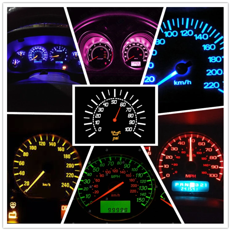Wljh Car T5 Led Dash Light Instrument Panel Cer With Lamps The