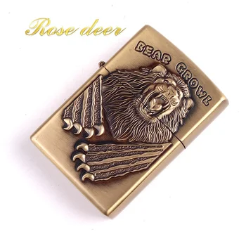 

20pcs/lot Fashion Retro Metal Carving Kerosene Oil Fire Lighter Unique Gasoline Cigarette Handicrafts Decoration Best gift