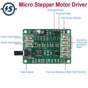 

DC 5V-12V Micro Stepper Motor Driver Speed Controller Board Module Brushless Motor Driver