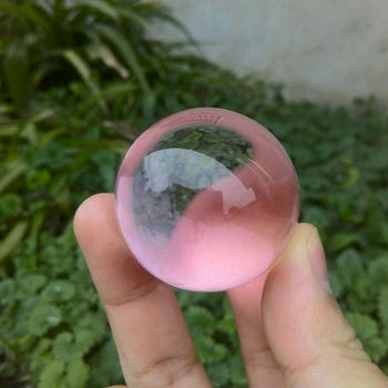 

40mm/ 1.58inch 10pieces Pink Crystal decorative feng shui glass ball for gift