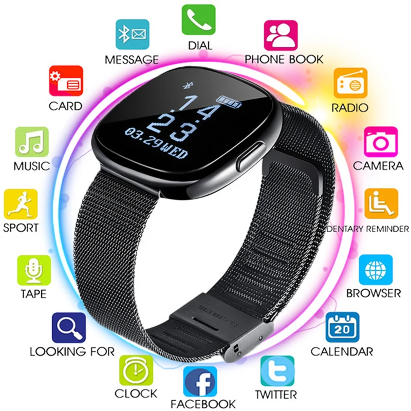 

Smart Watch Women Pedometer Heart Rate Watch Sports Fitness Tracker IP67 Waterproof Ladies Digital Smartwatch for iPhone Android