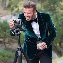 Зеленая Свадебная одежда для жениха из двух частей зазубренный нагрудный Свадебный костюм на заказ(куртка+ штаны