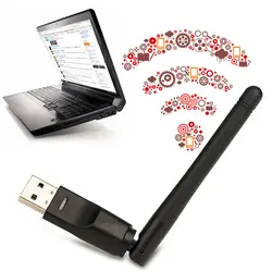 Mini USB 2,0 Wifi адаптер 150 Мб/с беспроводной адаптер 802,11 b/g/n Сетевой Карты Wi-Fi приемник Поддержка оконные рамы Mac для портативных ПК