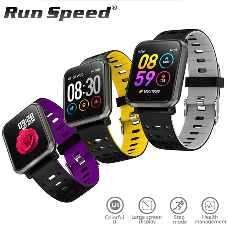 Run Скорость R11 Смарт-часы Фитнес трекер IP68 Водонепроницаемый Для женщин спортивные умные часы кровяное Давление Для мужчин часы для ios Android