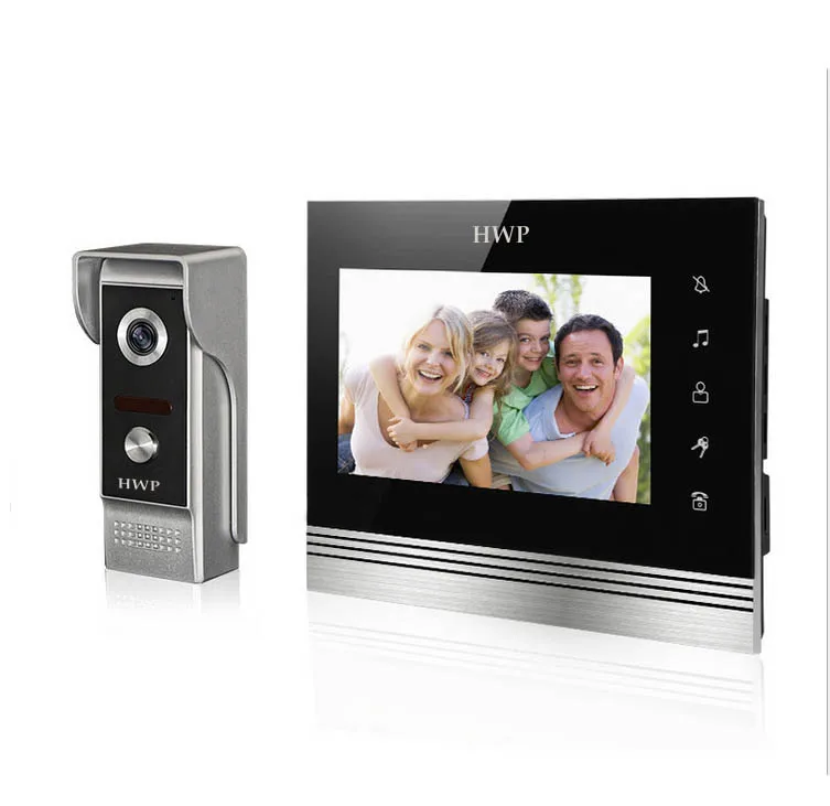 

Video and audio building intercom Doorphone 7 inch LCD Color Rain-proof Night Vision Camera