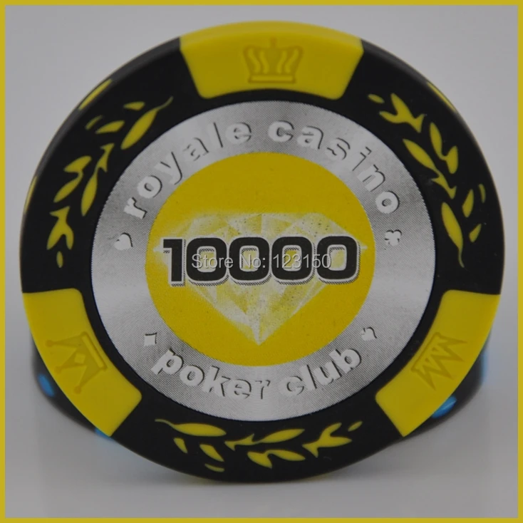PK 8001A 50pcs/pack Clay 14g Poker Chips insert metal 11 denomination