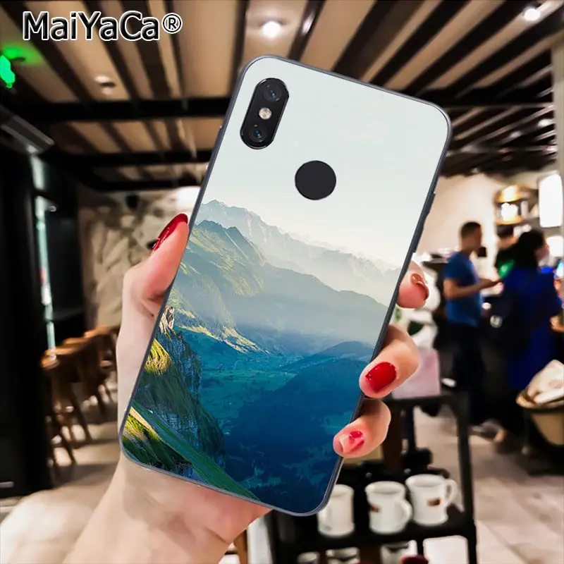 MaiYaCa зимние снежные горы Sceneary черный чехол для телефона для Xiaomi Redmi8 4X 6A S2 7A 6A Redmi 5 5Plus Note5 7 Note8Pro