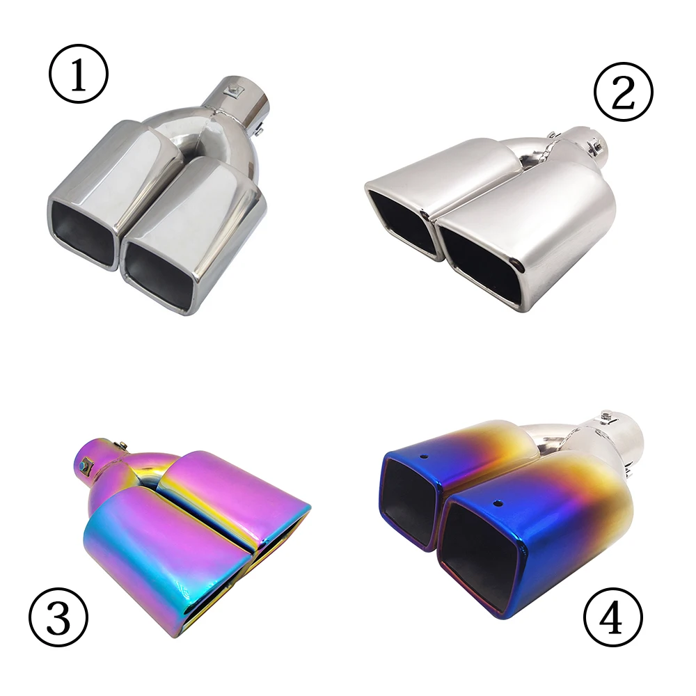 

Stainless Steel Car Exhaust Muffler Pipe Tip Cover For Nissan Tiida Sunny Toyota Corolla Suzuki Swift Mazda M2 Great Wall Lingao