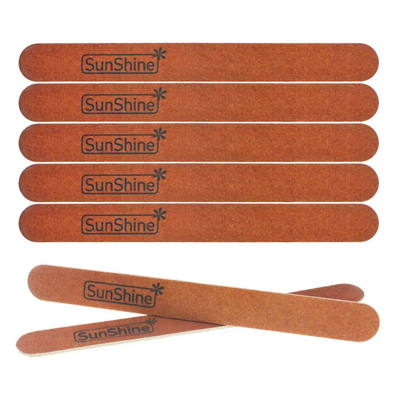 

Rosalind 10 pcs Yellow Manicure Pedicure Buffer Sanding Files Wood Nail File Nail Art Tool Double Sided Thick Stick
