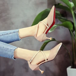 Crelumen2019 New Women Summer Cross-tied Sandals Fashion Casual Pointed Toes Shoes Bandage Sandals Plus Size Sexy Lady Shoes Crelumen2019 New Women Summer Cross-tied Sandals Fashion Casual Pointed Toes Shoes Bandage Sandals Plus Size Sexy Lady Shoes