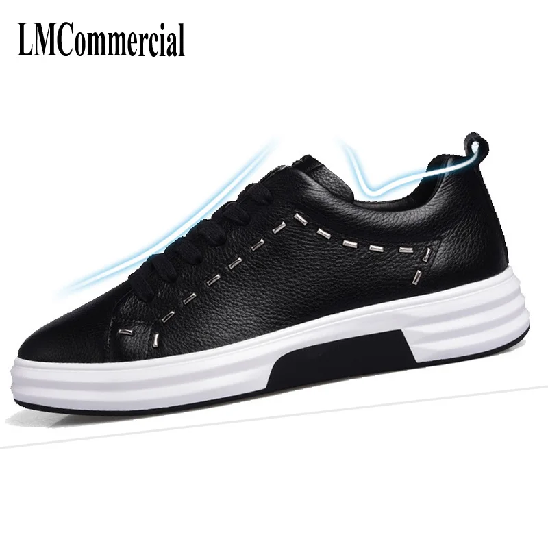 

Autumn autumn men leather shoes mens 2017 new casual shoes all-match thick solid rivets,breathable sneaker,handmade fashion.