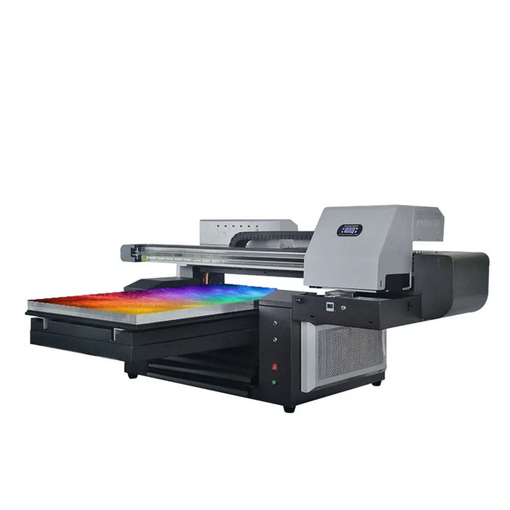

Print gloss oil 6090 UV Printer Flatbed Printers 12 Colors can print 60x90cm Multifunction Digital Inkjet 3D Ceramic UV Printer
