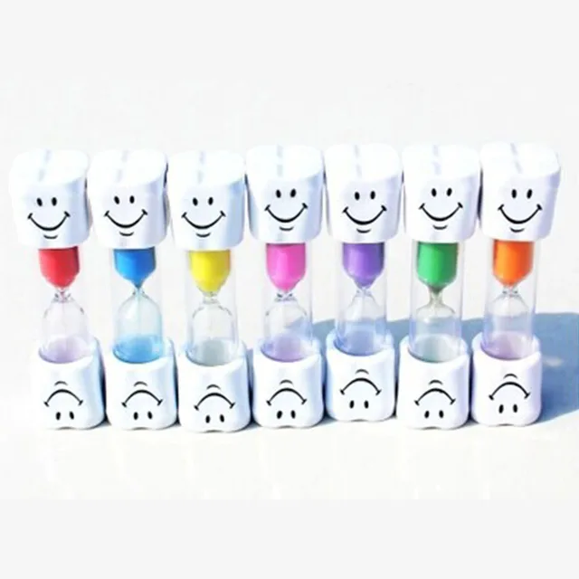 smiley children kids toothbrush timer hourglass sand clock egg timer timer 1min