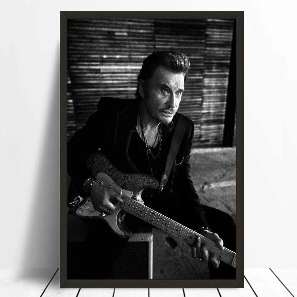 

Singer Johnny Hallyday Posters Bar Art Decor Music Star Poster Print Painting Home Decor Wall Art Poster No Frame