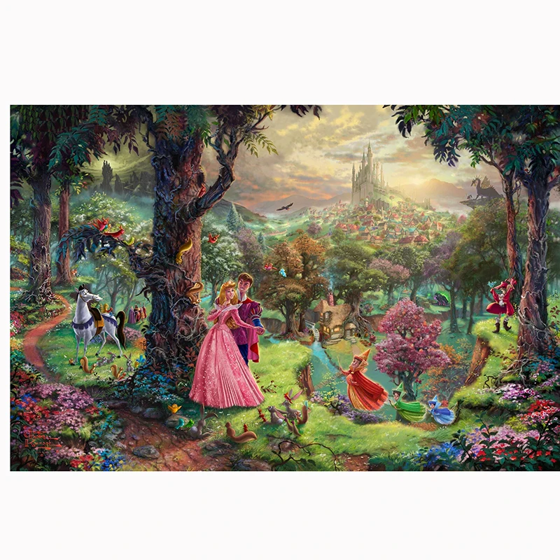 1Panels Fairy tale Landscape Painting Canvas Wall Art Picture Home