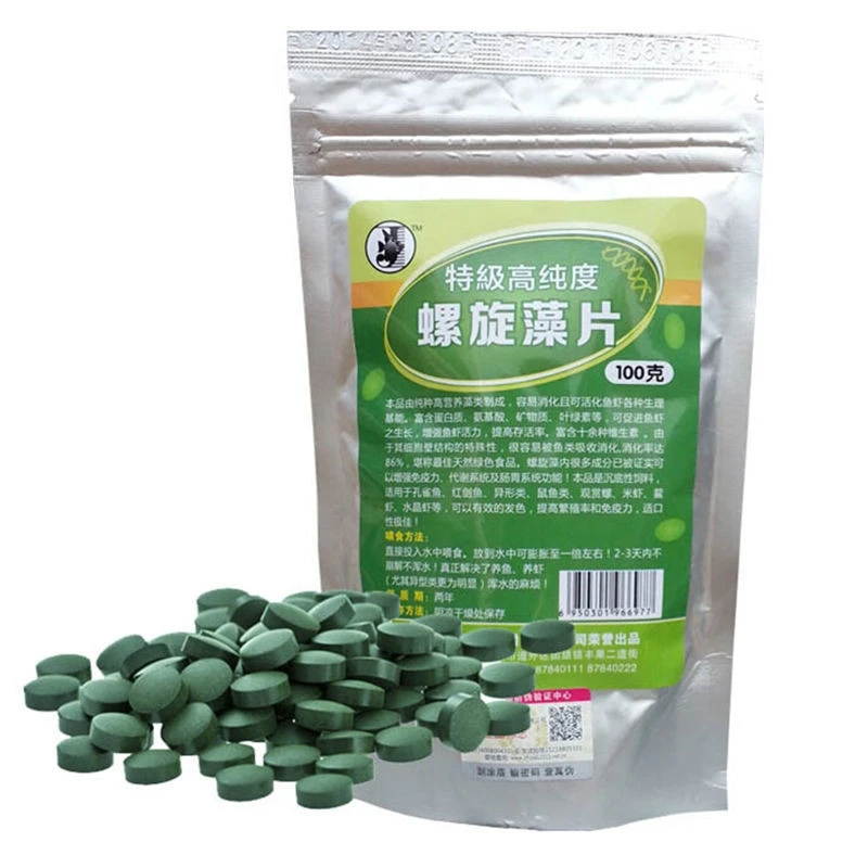 

Fish Shrimp Growing Nutritious Spirulina Aquarium Natural Spirulina Tablets Anti-fatigue Anti-radiation Enhance-immune