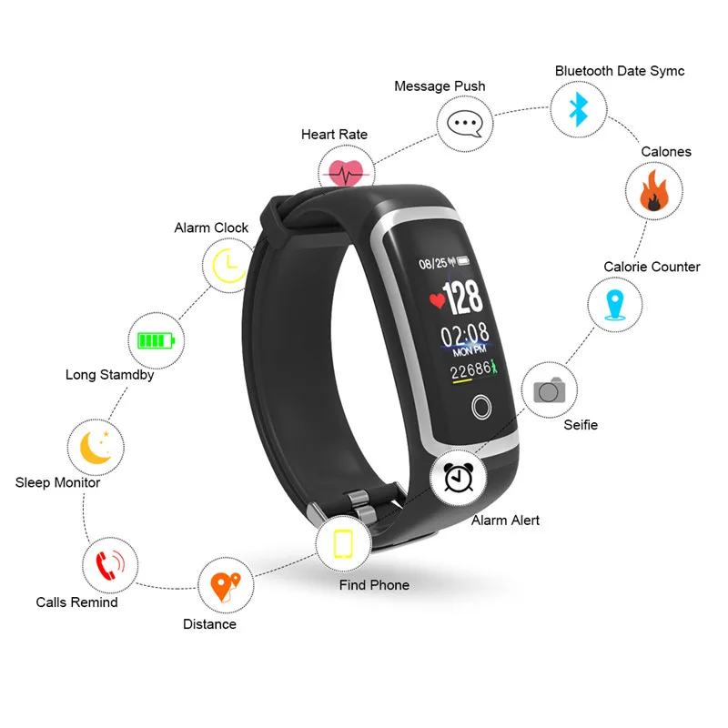 image waterproof bluetooth fitness tracker