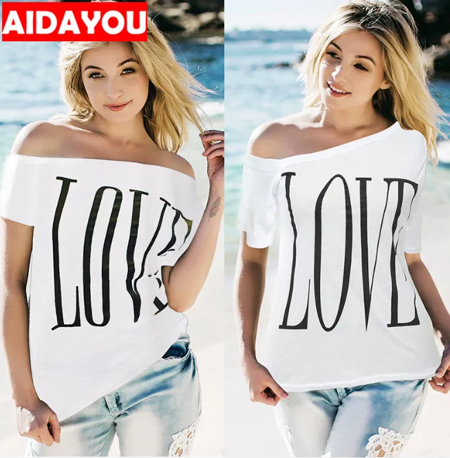 

Fashion T-shirts for Women Cotton O-neck Printing New Pullover gray white black Tops AIDAYOU OUC414