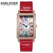 2017 Agelocer Luxury Swizterland Brand Women Watches Diamond clock Bracelet Ladies Dress Wristwatch with Gift Box