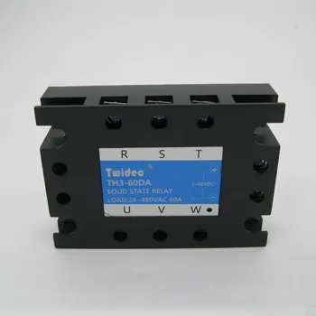 

high quality Three Phase Solid State Relay SSR-80DA Relay 3-32VDC to 30-480V AC SR Relay Solid State Three Phase dc to ac Rele