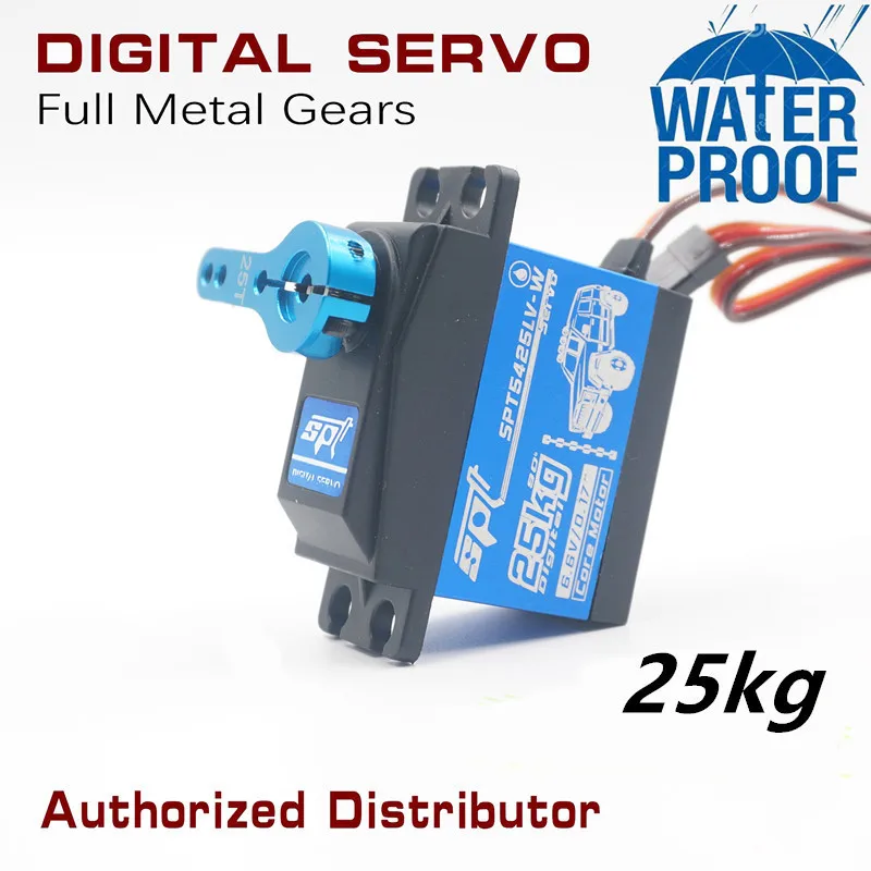 

Waterproof Metal Gear SPT 5425lv 25kg Large Torque Digital Coreless Servo for RC Car TRAXXAS Crawler TRX4 baja boat Robot