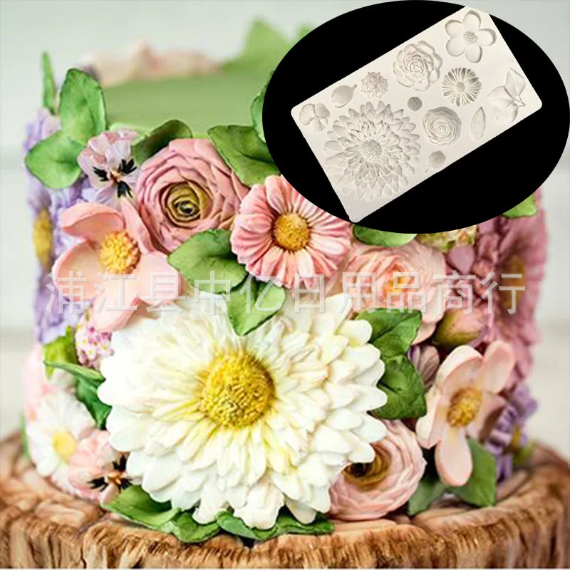 

Sugarcraft Flower Silicone mold fondant mold cake decorating tools chocolate gumpaste mold