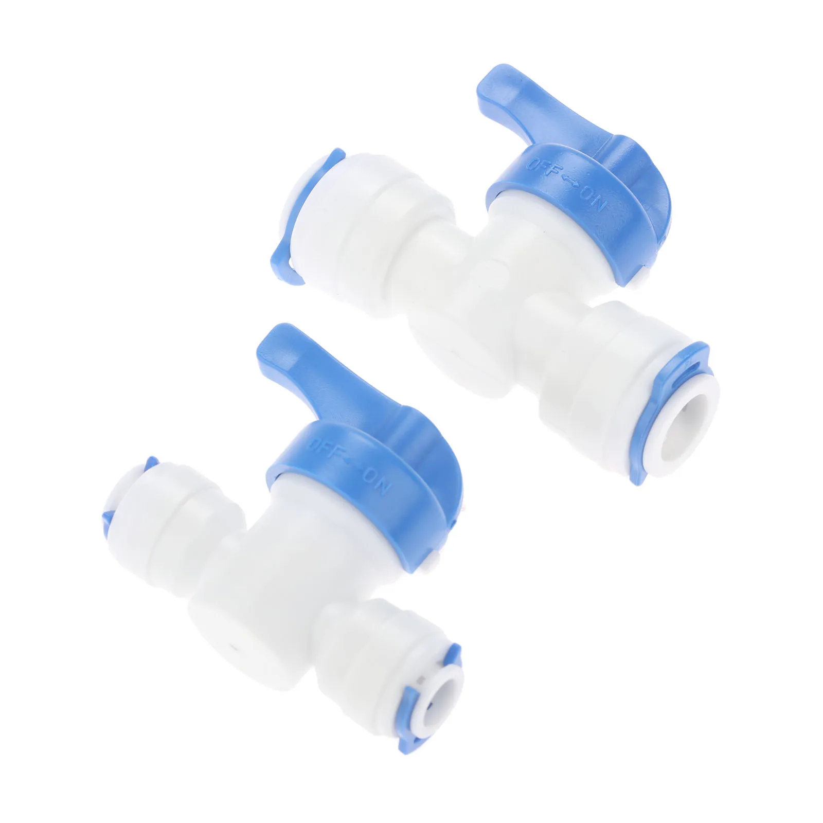 1/4" 3/8" OD Hose Water Ball Valve Fittings Plastic Quick Connection Control for Reverse Osmosis RO Water System Water Purifier