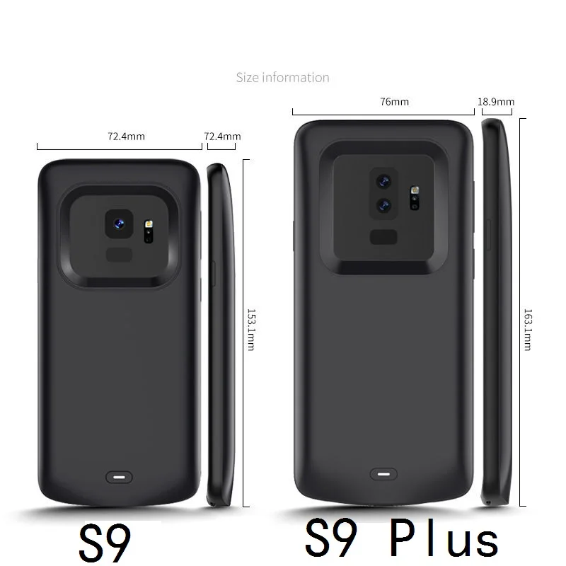 Силиконовый ударопрочный чехол для зарядки аккумулятора Samsung Galaxy S9 S8 Plus Note 9 8