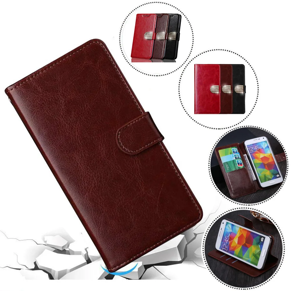 For Doopro C1 Pro Wallet Case with Card Slot Luxury PU Leather Retro Flip Cover Magnetic Fashion Cases | Мобильные телефоны и