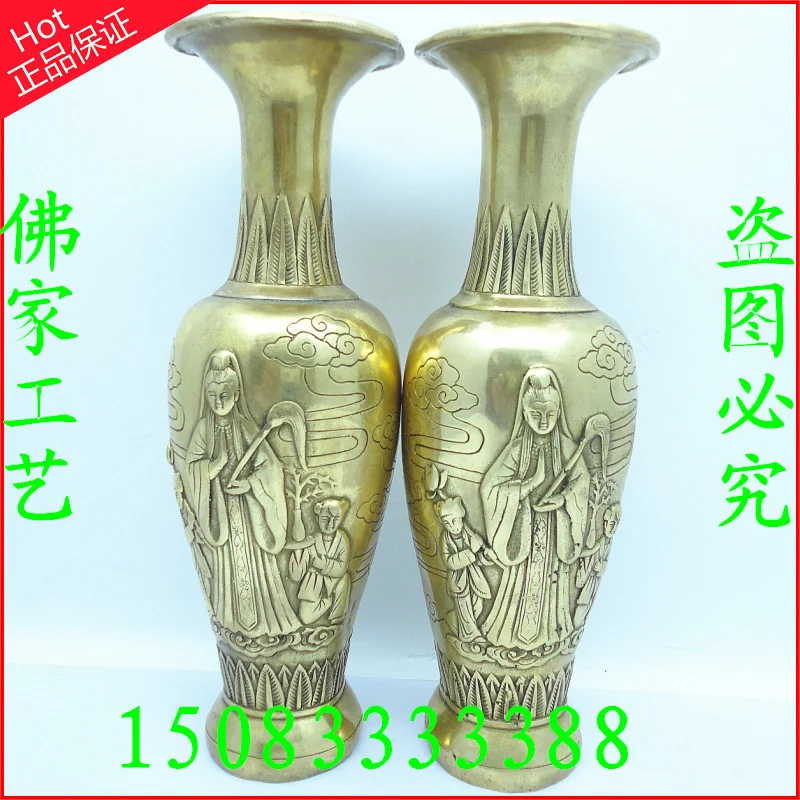 

Bronze statue copper Indoor decoration vase countertop vase home decoration pair of crafts