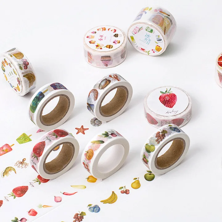1.5cm*8m Kitchen food washi tape DIY decoration scrapbooking planner
