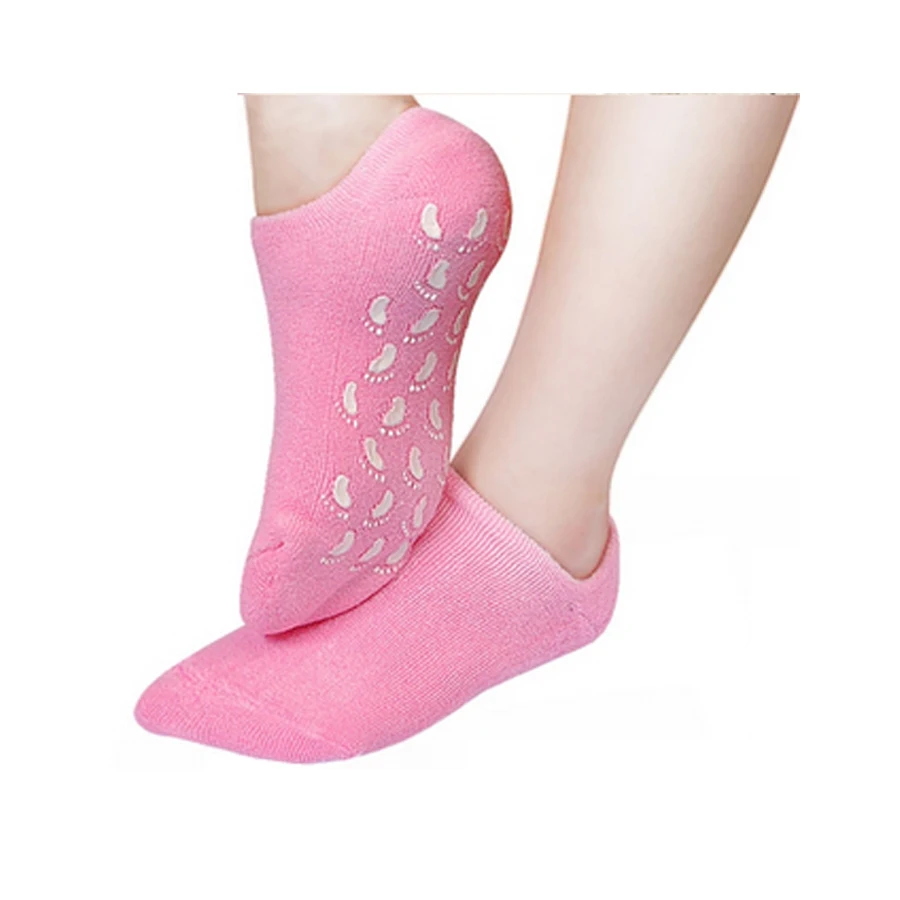 1pair/lot reusable Gel Socks Moisturizing whitening exfoliating velvet