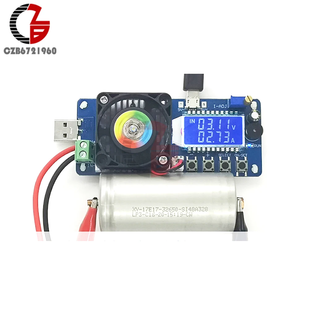 4A/5A 25 Вт/35 Вт регулируемый электронный тестер нагрузки светодиодный цифровой USB Вольтметр Амперметр емкость батареи питание детектор монитор
