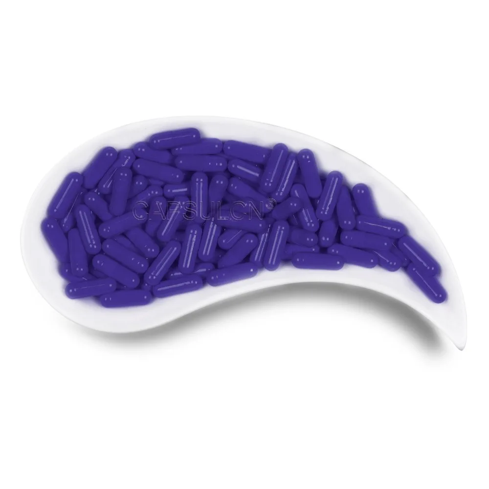 

5000 pcs /Carton Joined Empty Gelatin Capsules 1# Purple For Capsule Filler Machines
