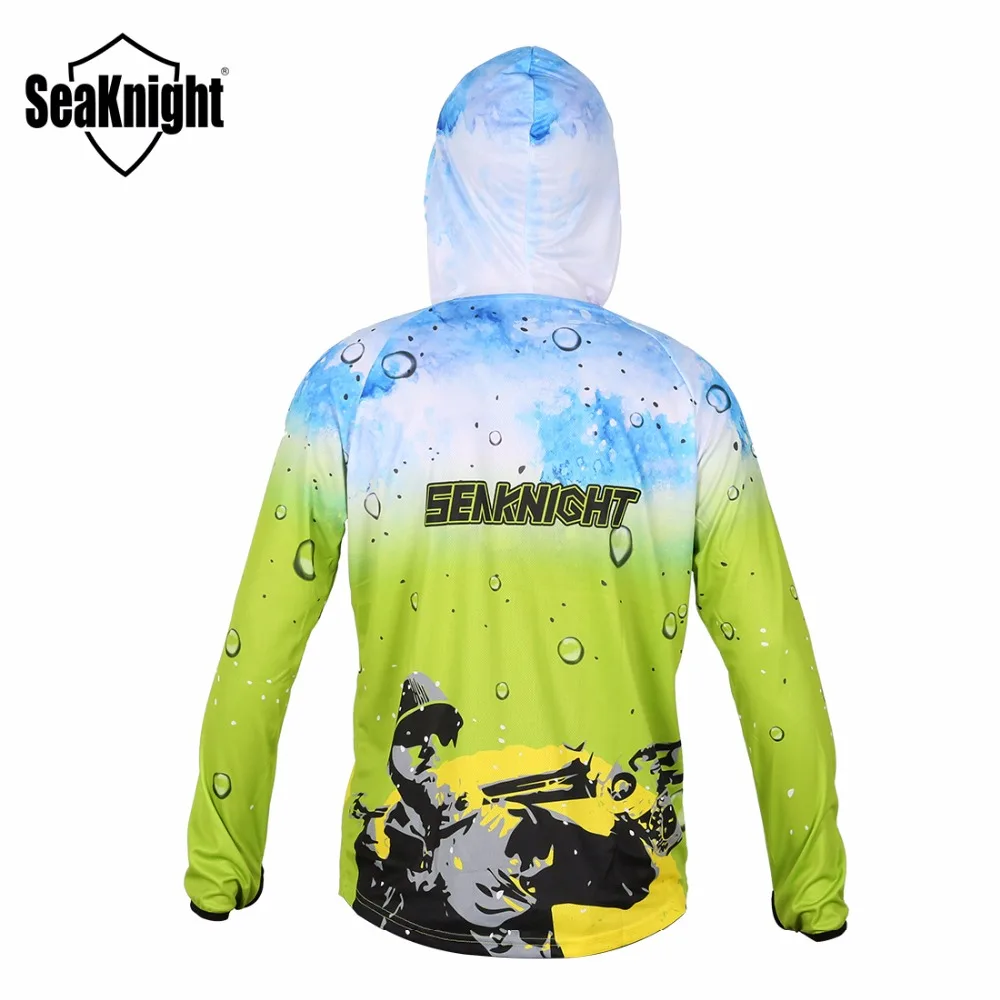 SeaKnight одежда для рыбалки SK003 L XL XXL XXXL рыболовная куртка с длинным рукавом дышащая быстросохнущая анти-УФ рыболовная одежда с шляпой