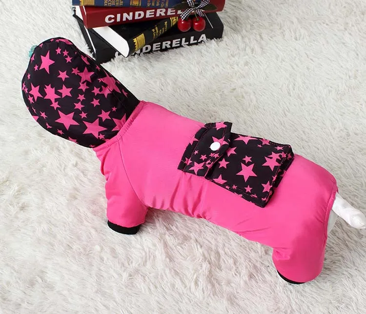 Waterproof Fashion Pet Clothes Large pocket Thick Pet Jumpsuit Coat With Hooded Windproof Winter Outdoor Cotton Pet Apparel XS-XXL4