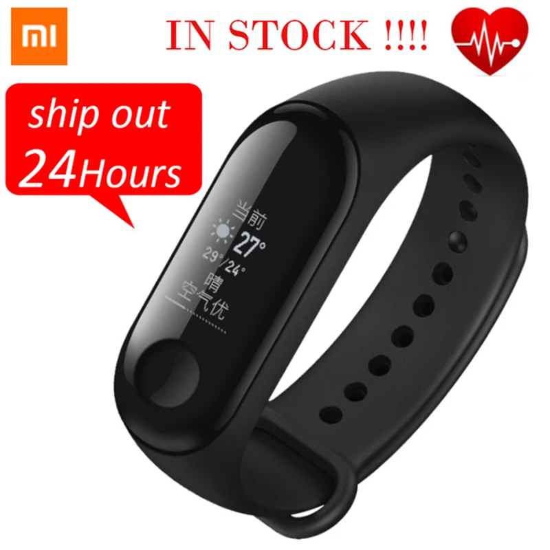 

(in Stock) 2018 New Original Xiaomi Mi Band 3 Smart Band Mi band 3 Smart Bracelet Watch OLED Display Mi band 2 Upgrade Version