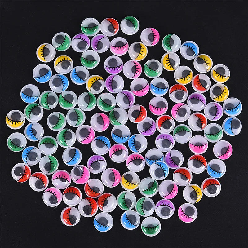 Компонент цветные ресницы wiggly Wobbly googly Средства ухода для век ресниц для декора DIY Многоцветный ресницы 100 шт