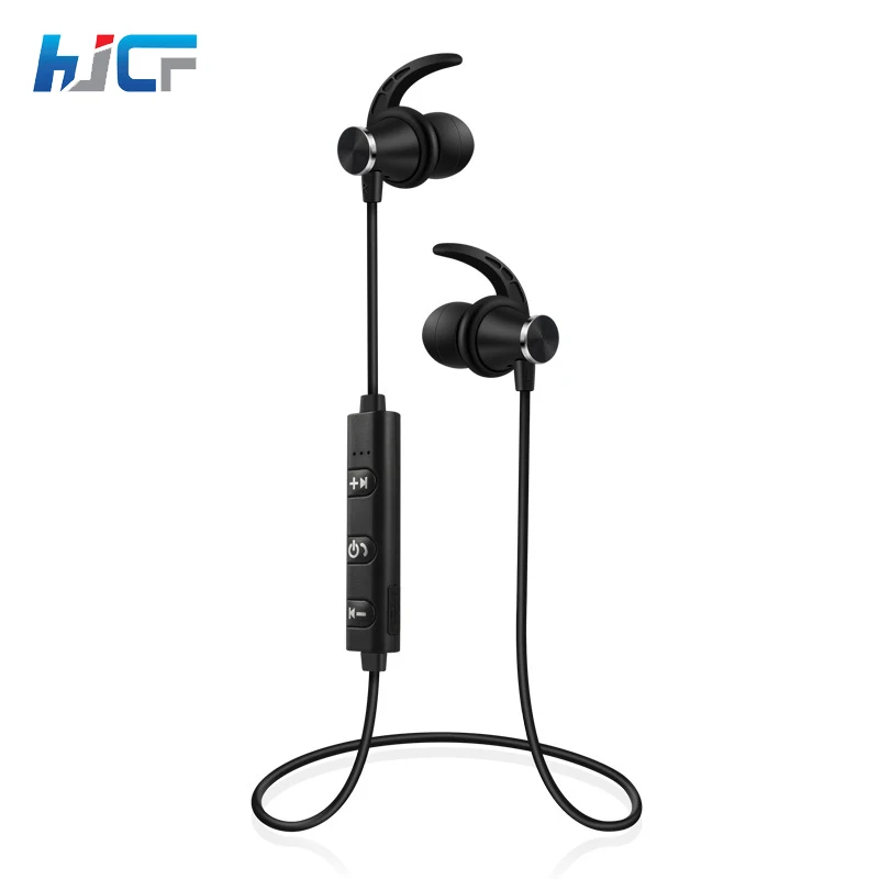 HJCF Bluetooth Wireless Earphone Noise Reduction Metal Magnetic Adsorption Headphone With Mic Sweatproof Stereo S6 | Электроника