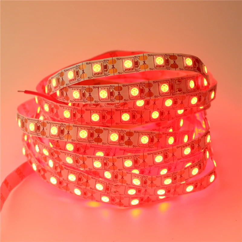 Светодиодная лента 5 в пост. Тока 5050 SMD м 60 светодиодов/м гибкий светодиодный