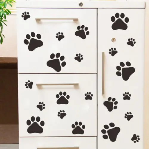 

22PCS Dog Paw Print Sticker Vinyl Car Sticker For SUV Window Bumper Notebook