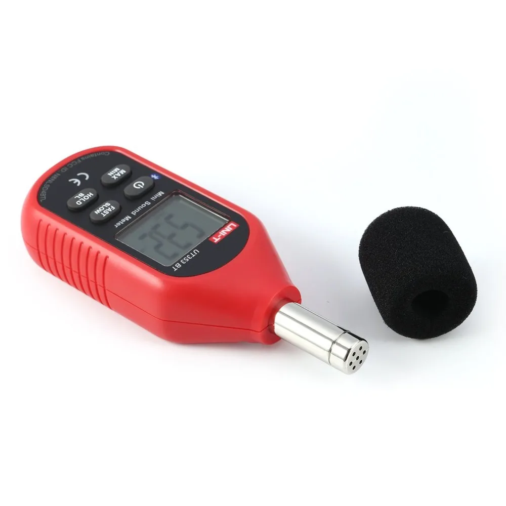 UNI T UT353BT Bluetooth цифровой ЖК дисплей Мини шумомер шум аудио датчик объема децибел