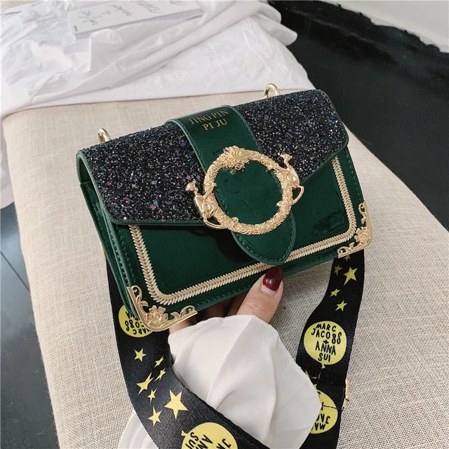 

fashion 2019 new messenger bag single shoulder Double-deck Square bag