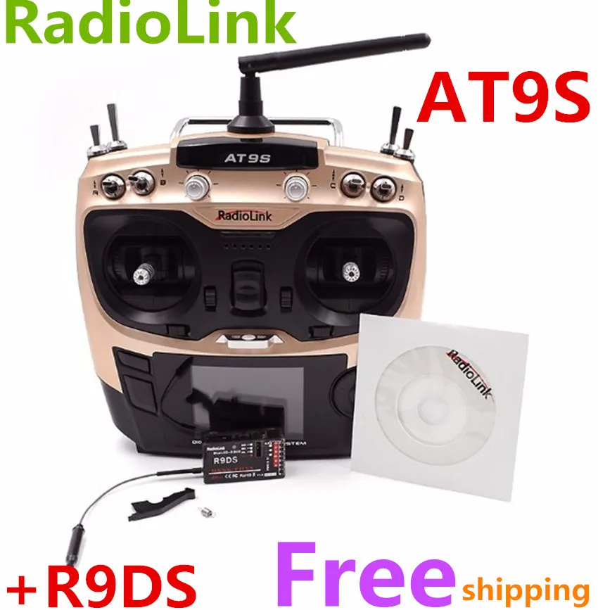 radiolink AT9S дистанционного Управление 2,4 GHz ISM Радиопередатчик и R9DS приемник для дрона с дистанционным управлением лодка Полетный контроллер