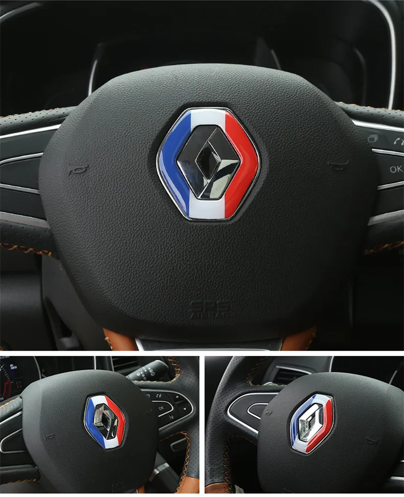 

Car Styling Car Emblem Refit Badge Sticker Steering Wheel for Renault Koleos 2017 2018 Car Styilng
